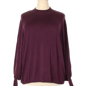 Eloquii Plum Long Sleeve Sweater 26/28 (4X)